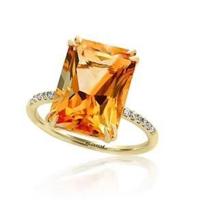 COPY - COPY - Effy Citrine and Diamond ring in 14k gold